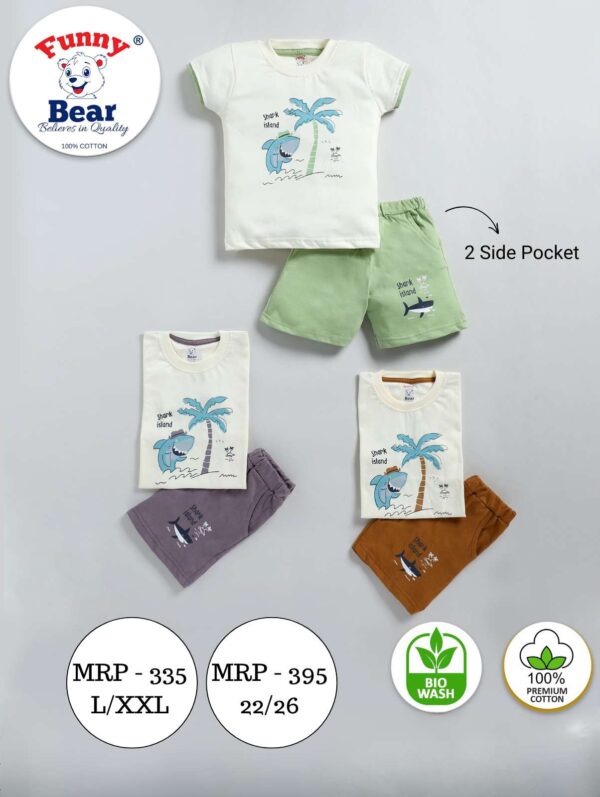 Pure Cotton Half Sleeve T-shirt and Shorts Set for Boys and Girls