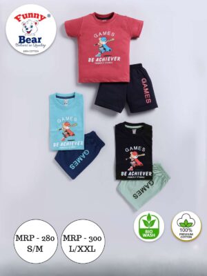 Half sleeve T Shirt Pant Clothing Set for Boys & Girls