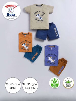 Pure Cotton Half Sleeve T-shirt and Shorts Set for Boys and Girls