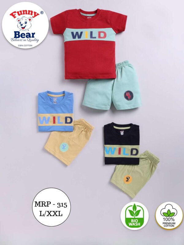 Boys Cotton T-shirts & Shorts Set