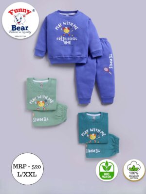 pure cotton fleece kids winter wear for boys and girls