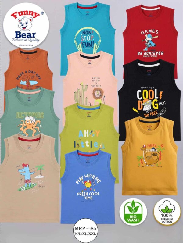 sleeveless t shirt for baby boy & girls wholesale supplier in india