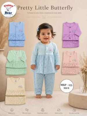 Full Sleeves Front Open Infant Girl Clothes Set Wholesale supplier in kolkata