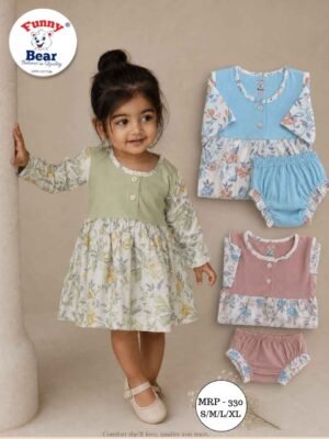 Full Sleeve Baby Girl Frock Wholesale supplier in Kolkata India