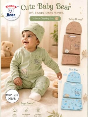 Newborn Baby Winter Wear With Cap Set